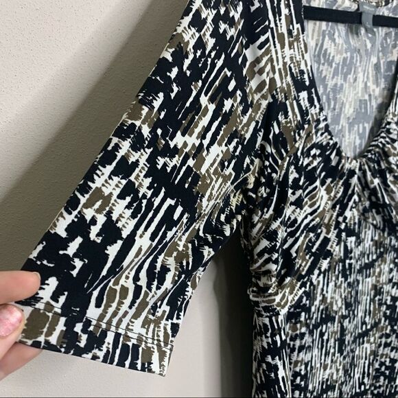 Ann Taylor size 8 brown abstract design dress A1 - Picture 2 of 8